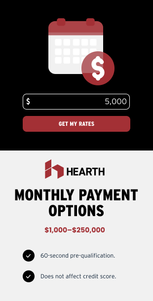 Hearth Monthly Payment Options Image