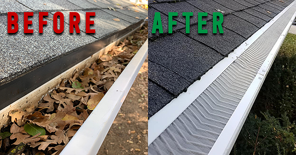 Before and After Arrow Gutter Guards