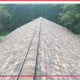 An asphalt shingle roof on a Minnesota home in the summer.
