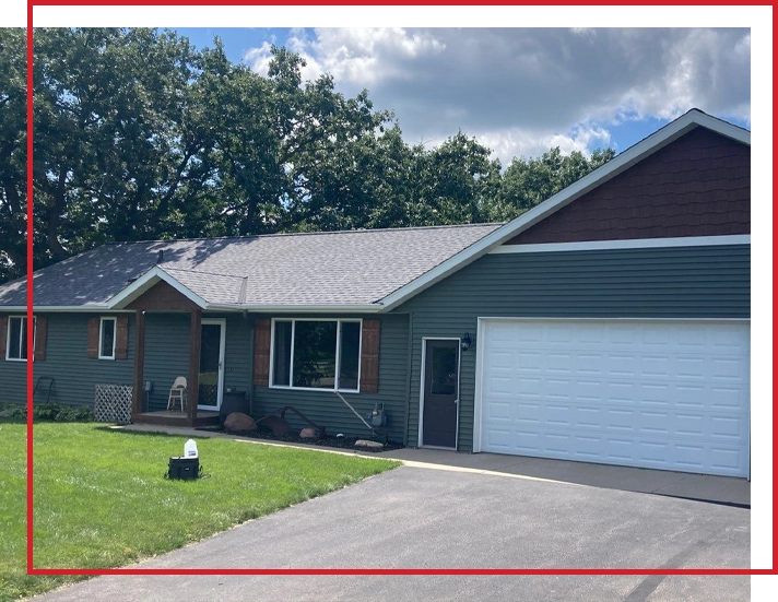 A Minnesota home with new exterior siding.