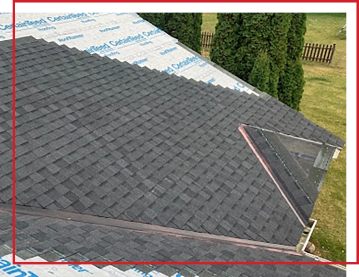 BD Exteriors roofing crew installing architectural CertainTeed shingles on a Central Minnesota home.